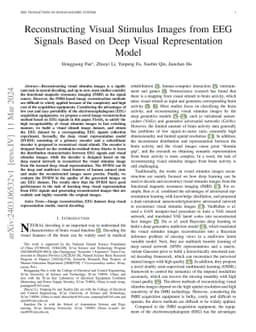 Reconstructing Visual Stimulus Images from EEG Signals Based on Deep
  Visual Representation Model