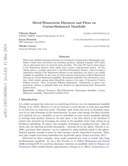 Sliced-Wasserstein Distances and Flows on Cartan-Hadamard Manifolds