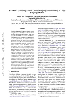 AC-EVAL: Evaluating Ancient Chinese Language Understanding in Large
  Language Models