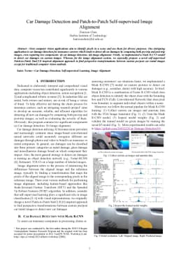 Car Damage Detection and Patch-to-Patch Self-supervised Image Alignment