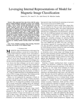 Leveraging Internal Representations of Model for Magnetic Image
  Classification
