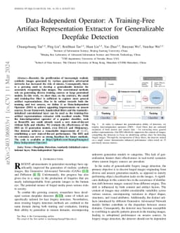 Data-Independent Operator: A Training-Free Artifact Representation
  Extractor for Generalizable Deepfake Detection