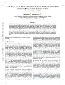 SonoTraceLab -- A Raytracing-Based Acoustic Modelling System for
  Simulating Echolocation Behavior of Bats