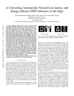 A Converting Autoencoder Toward Low-latency and Energy-efficient DNN
  Inference at the Edge