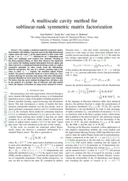 A multiscale cavity method for sublinear-rank symmetric matrix
  factorization