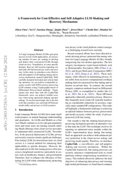 A Framework for Cost-Effective and Self-Adaptive LLM Shaking and
  Recovery Mechanism