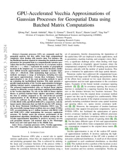 GPU-Accelerated Vecchia Approximations of Gaussian Processes for
  Geospatial Data using Batched Matrix Computations