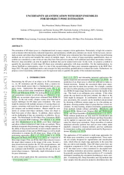 Uncertainty Quantification with Deep Ensembles for 6D Object Pose
  Estimation