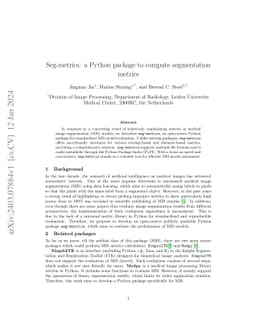 Seg-metrics: a Python package to compute segmentation metrics