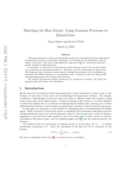 Sketching the Heat Kernel: Using Gaussian Processes to Embed Data