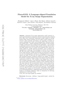 FluoroSAM: A Language-aligned Foundation Model for X-ray Image
  Segmentation