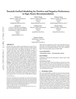 Towards Unified Modeling for Positive and Negative Preferences in
  Sign-Aware Recommendation