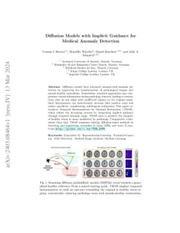 Diffusion Models with Implicit Guidance for Medical Anomaly Detection