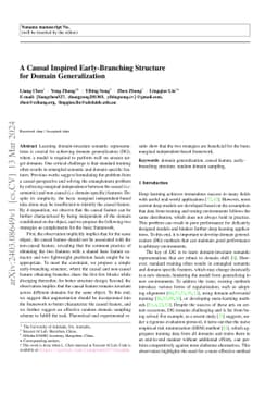 A Causal Inspired Early-Branching Structure for Domain Generalization