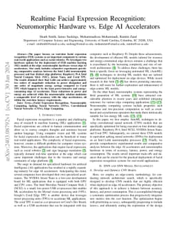 Realtime Facial Expression Recognition: Neuromorphic Hardware vs. Edge
  AI Accelerators