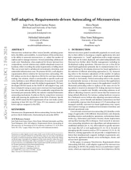 Self-adaptive, Requirements-driven Autoscaling of Microservices
