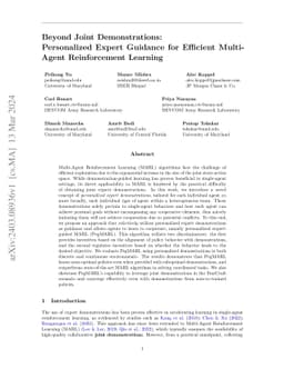 Beyond Joint Demonstrations: Personalized Expert Guidance for Efficient Multi-Agent Reinforcement Learning