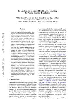 To Label or Not to Label: Hybrid Active Learning for Neural Machine
  Translation