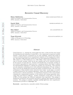 Recursive Causal Discovery
