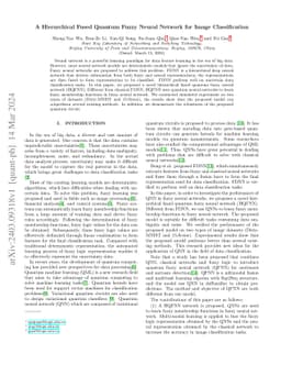 A Hierarchical Fused Quantum Fuzzy Neural Network for Image
  Classification