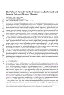 StarMalloc: A Formally Verified, Concurrent, Performant, and
  Security-Oriented Memory Allocator