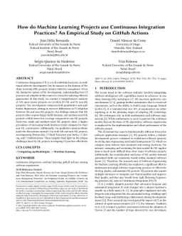 How do Machine Learning Projects use Continuous Integration Practices?
  An Empirical Study on GitHub Actions