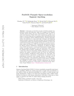 PosSAM: Panoptic Open-vocabulary Segment Anything