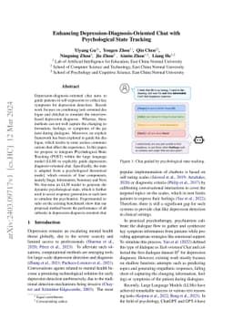 Enhancing Depression-Diagnosis-Oriented Chat with Psychological State
  Tracking