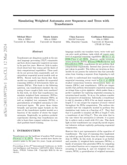 Simulating Weighted Automata over Sequences and Trees with Transformers