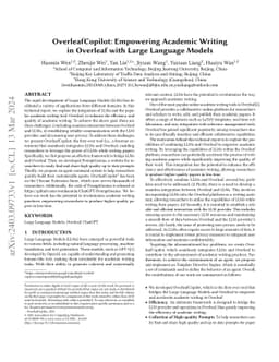 OverleafCopilot: Empowering Academic Writing in Overleaf with Large
  Language Models