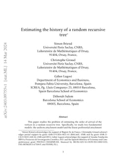 Estimating the history of a random recursive tree