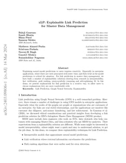 xLP: Explainable Link Prediction for Master Data Management