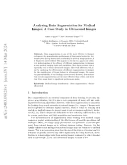Analyzing Data Augmentation for Medical Images: A Case Study in
  Ultrasound Images