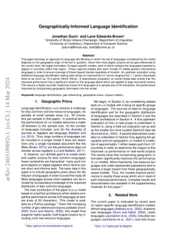 Geographically-Informed Language Identification