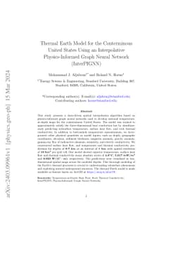 Thermal Earth Model for the Conterminous United States Using an
  Interpolative Physics-Informed Graph Neural Network (InterPIGNN)