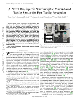 A Novel Bioinspired Neuromorphic Vision-based Tactile Sensor for Fast
  Tactile Perception