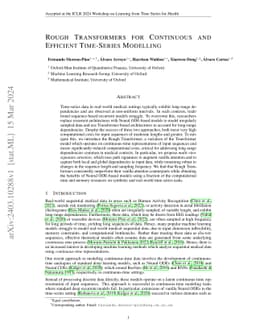 Rough Transformers for Continuous and Efficient Time-Series Modelling