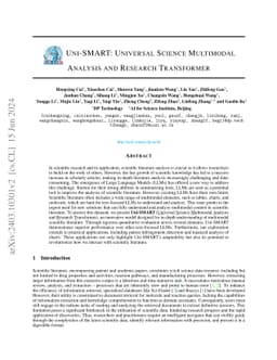 Uni-SMART: Universal Science Multimodal Analysis and Research
  Transformer