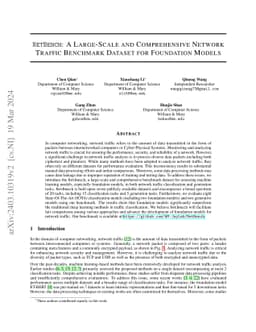 NetBench: A Large-Scale and Comprehensive Network Traffic Benchmark
  Dataset for Foundation Models
