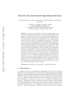 Towards Non-Adversarial Algorithmic Recourse
