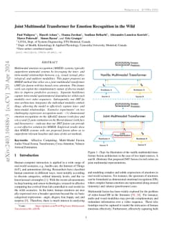 Joint Multimodal Transformer for Emotion Recognition in the Wild