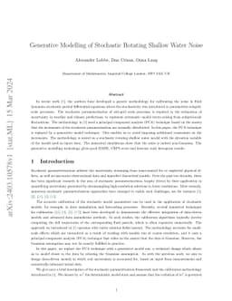 Generative Modelling of Stochastic Rotating Shallow Water Noise