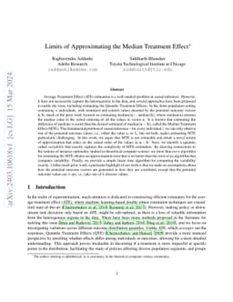 Limits of Approximating the Median Treatment Effect