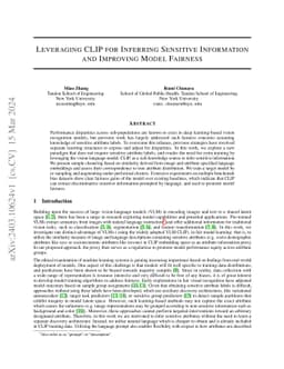 Leveraging CLIP for Inferring Sensitive Information and Improving Model
  Fairness