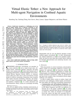 Virtual Elastic Tether: a New Approach for Multi-agent Navigation in
  Confined Aquatic Environments