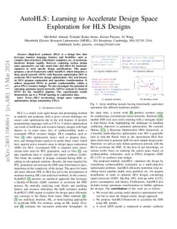 AutoHLS: Learning to Accelerate Design Space Exploration for HLS Designs