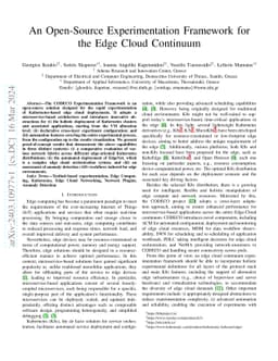 An Open-Source Experimentation Framework for the Edge Cloud Continuum