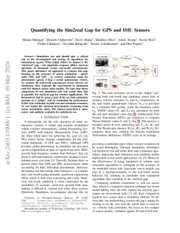 Quantifying the Sim2real Gap for GPS and IMU Sensors