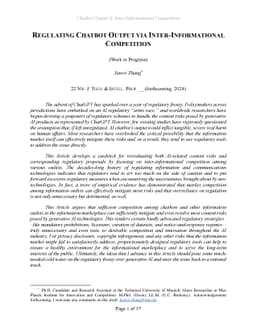 Regulating Chatbot Output via Inter-Informational Competition