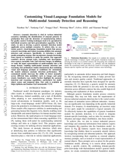 Customizing Visual-Language Foundation Models for Multi-modal Anomaly Detection and Reasoning